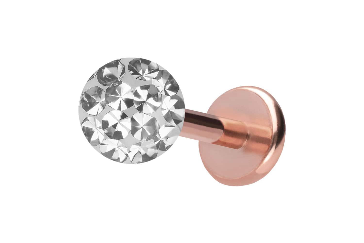 Titan Labret Piercing mit Push Fit EPOXY-KUGEL
